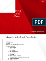 Presentatie Les BASIS Excel