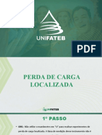 Aula 11 - Experimento Perda de Carga Localizada