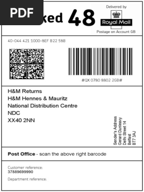HM Return Label PDF