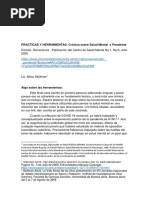 Practicas y Herramientas Crónica de Salud Mental y Pandemia