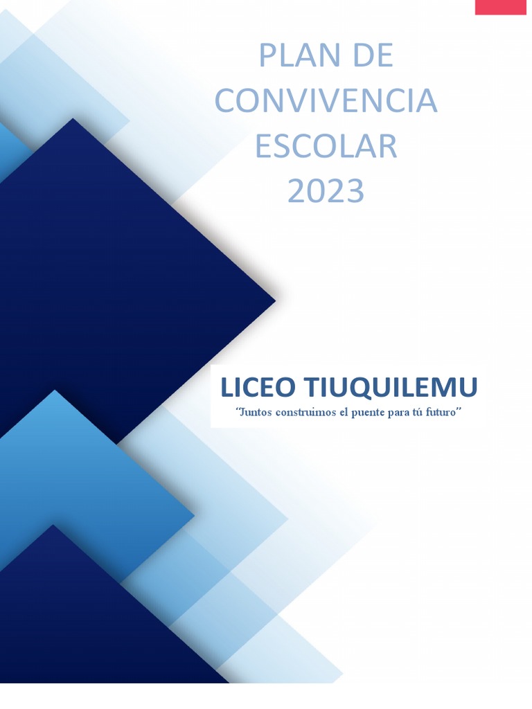 Formato Plan de Convivencia Escolar 2023 | PDF | Aprendizaje ...