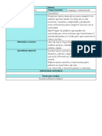 Español Semana Ámbito Campo Formativo Tipo de Texto Propósito