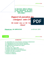 Rapport de Passation Des Consignes Entre DRS: MR Acheli Lyes Et MR Taoues Ahmed