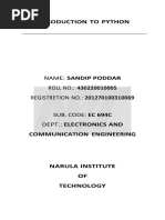 Python Lab Report SANDIP PODDAR