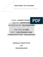 Python Lab Report SANDIP PODDAR