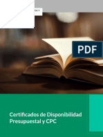 Certificados de Disponibilidad Presupuestal y CPC