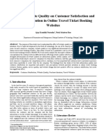 Effect of Website Quality On Customer Satisfaction and Purchase Intention in Online Travel Ticket Booking Websites