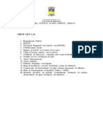 Check List: Las: São José de Ribamar Secretaria Municipal Do Meio Ambiente - Semmam