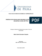 Análisis de Los Bonos para Docentes en Las Instituciones