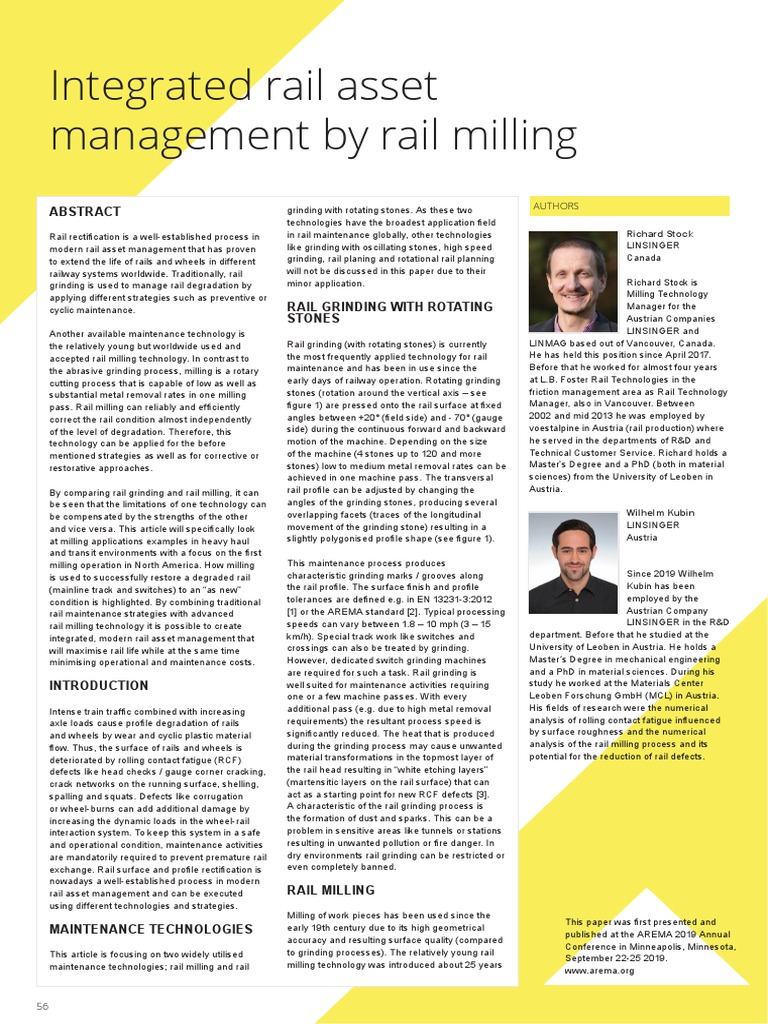 Pwi Journal 0420 Vol138 pt2 Rail Milling | PDF | Computers