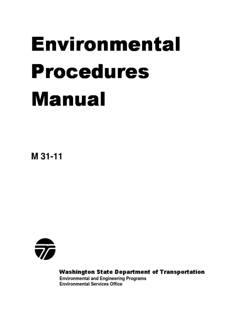 WSDOT06 Env Proc Manual PDF Clean Water Act National