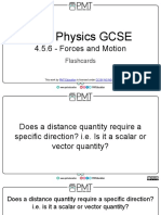 Flashcards - 5.6 Forces and Motion - AQA Physics GCSE