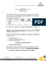 Acta No. 8 Nombramiento Revisor Fiscal Globalem 2023 27.3.23