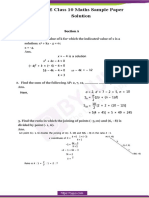 CBSE Class 10 Maths Sample Paper Solution Set 3