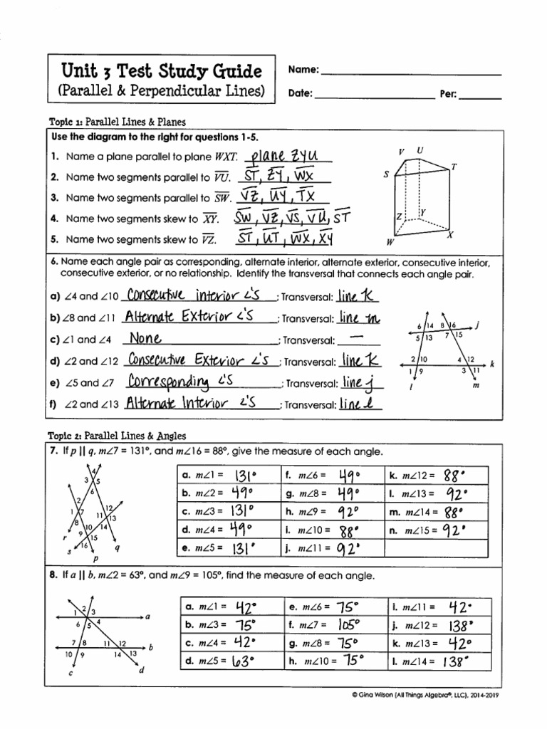 Unit 3 Study Guide Answers | PDF