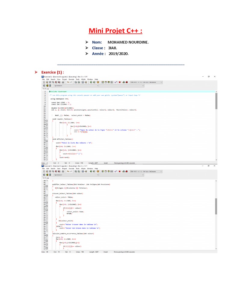 Les Programmes Des Exercises C++ | PDF | Affaires | Ordinateurs