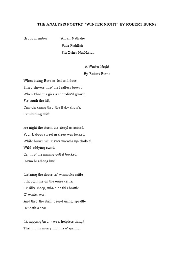 The Analysis Poetry Pdf Poetry