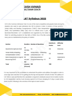 CAT Exam Syllabus PDF