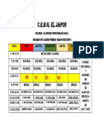 Horario de Clases Primero 2 2023