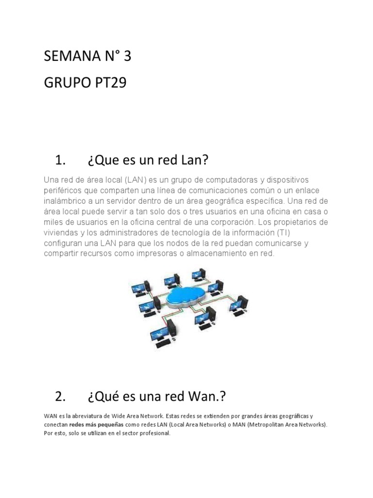 Redes LAN y WAN: Definiciones y Ejemplos | PDF | Red de computadoras ...
