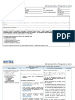 Carta Descriptiva-Evaluacion Psicodiagnostica Julio 2020