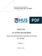 Bài báo cáo nhóm 3 - Tư tưởng Hồ Chí Minh - Quá trình hình thành và phát triển của tư tưởng Hồ Chí MInh