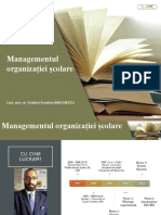 Managementul Organizației Școlare: Lect. Univ. Dr. Vladimir-Aurelian ENACHESCU