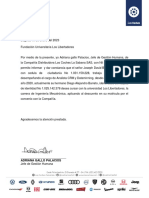 Carta de Beneficio Por Convenio (Los Coches)