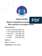 Islamiyat Report On Nepotism