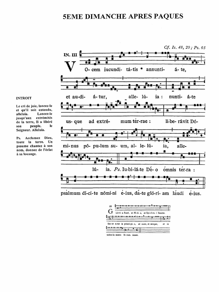 5e Dimanche de Pâques - Année C | PDF | Liturgie et culte chrétien