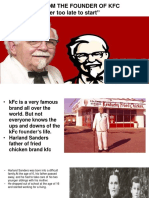 Lessons From The Founder of KFC " It's Never Too Late To Start"