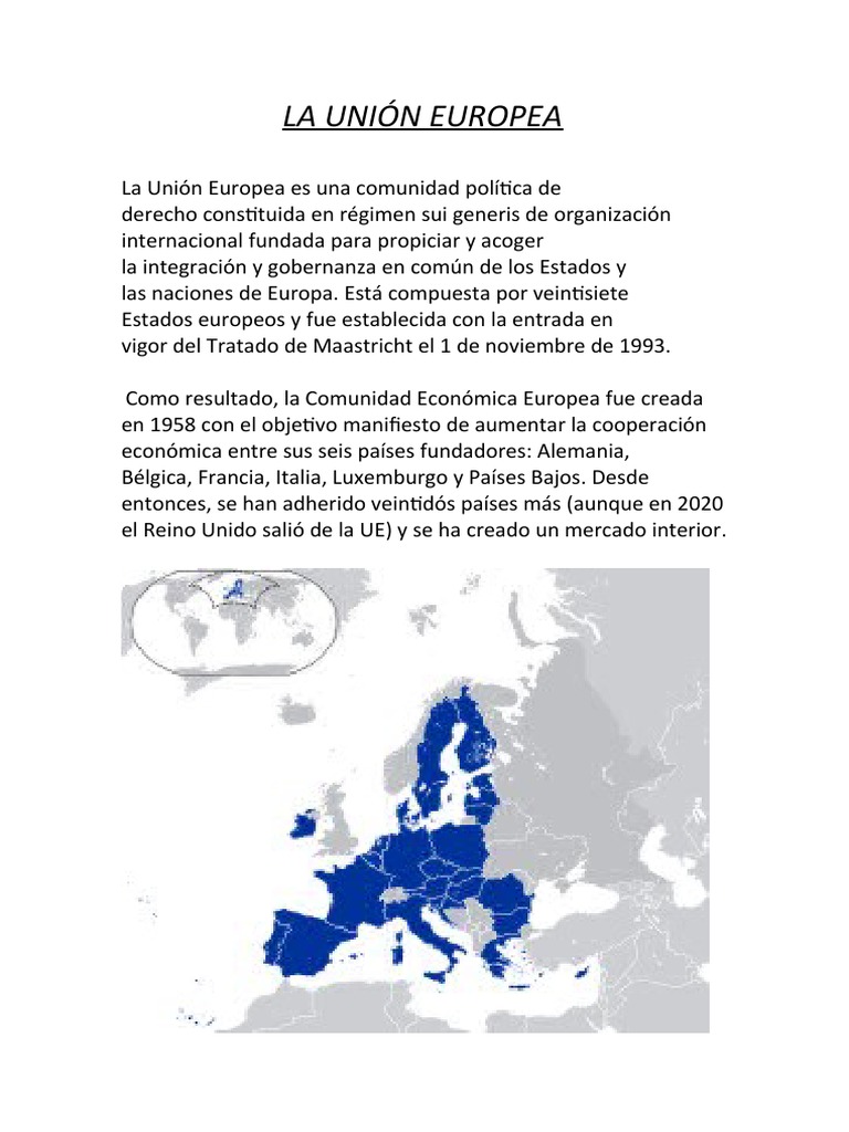 Fundadores y Estructura de la UE | PDF | Unión Europea | Política de la ...