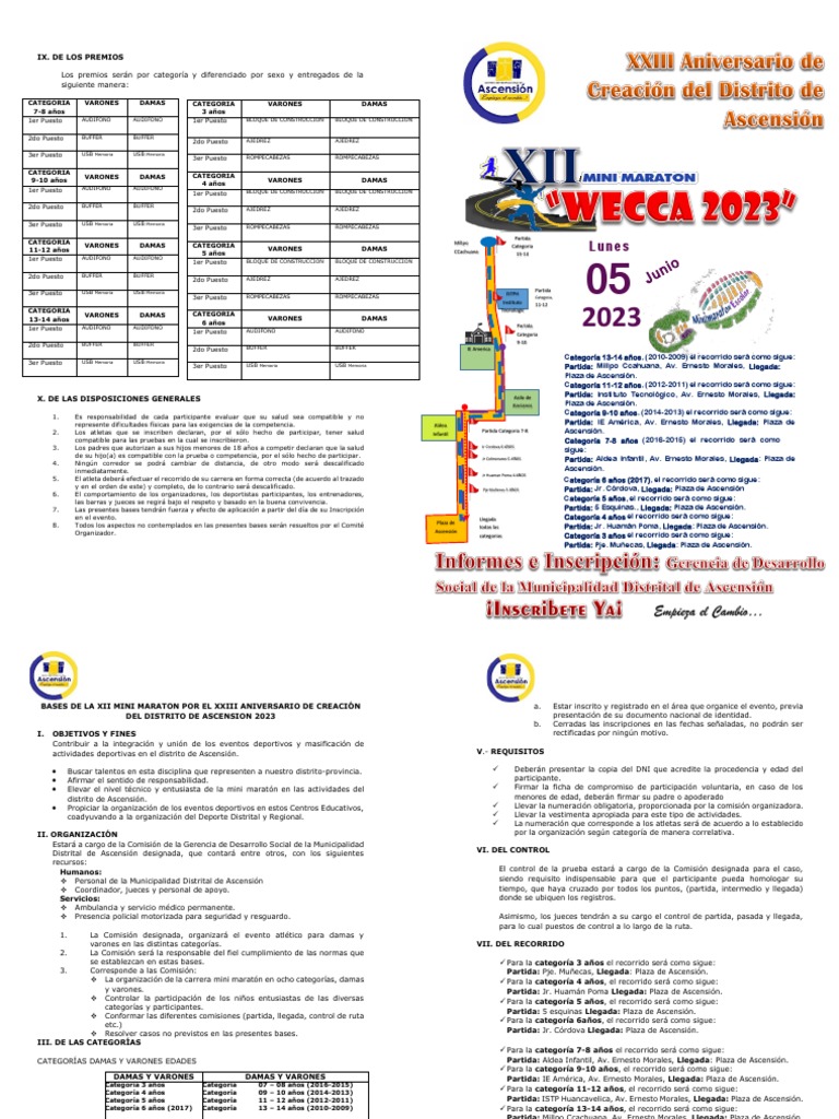 Bases Mini Maraton | PDF