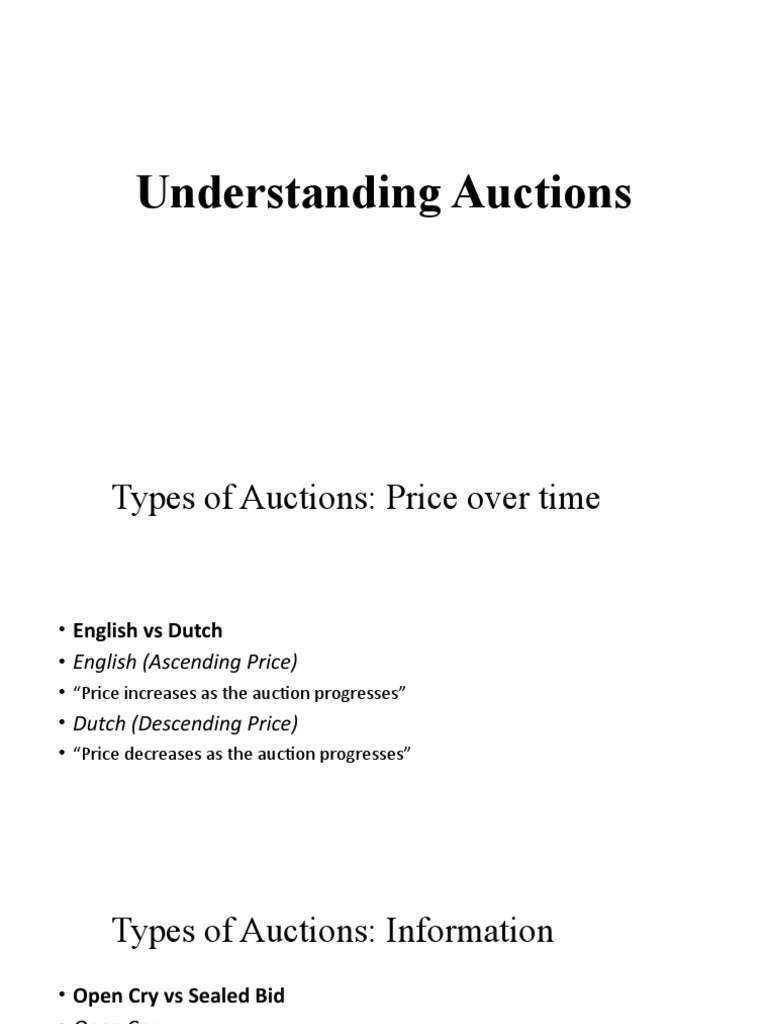 Auctions Pdf