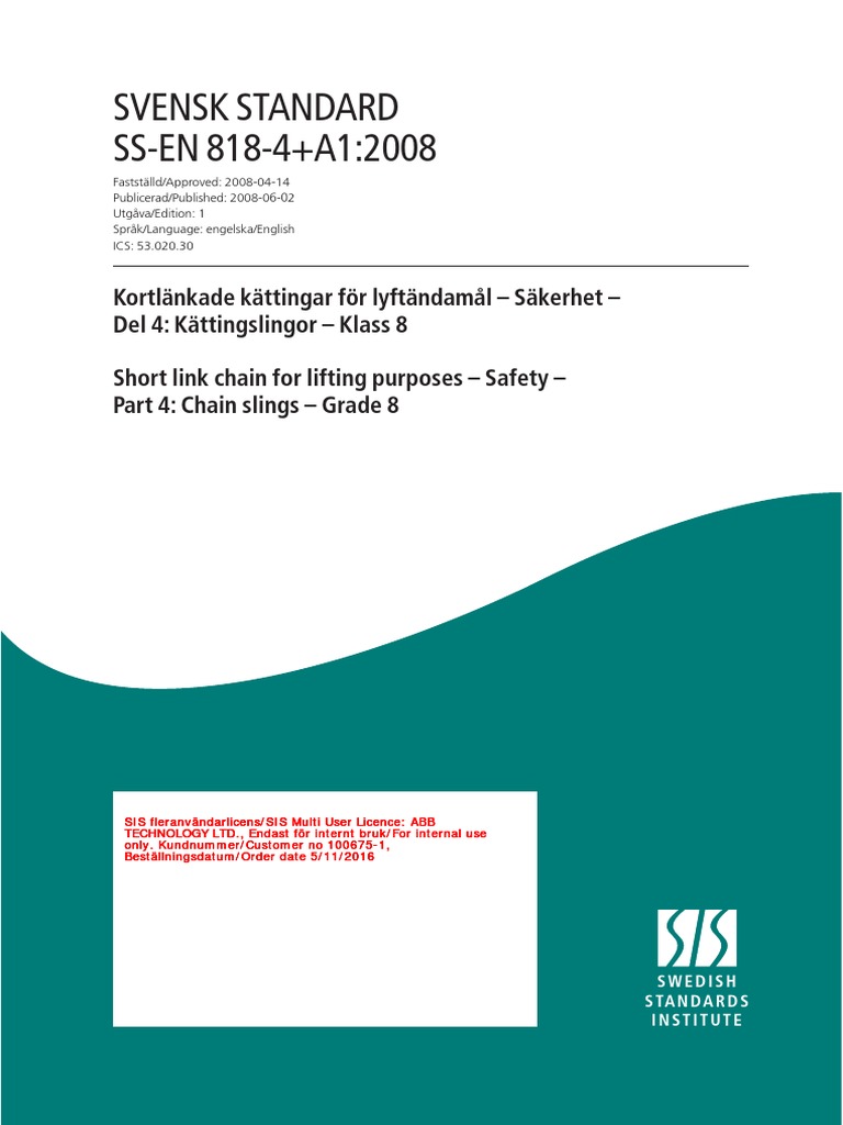 Ss-En 818-4+a1 2008 | PDF