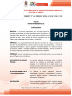 Reglamento Que Regula La Prestación de Servicios de Seguridad Privada en