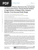 WaLIDD Score for Dysmenorrhea Diagnosis | PDF | Receiver Operating ...