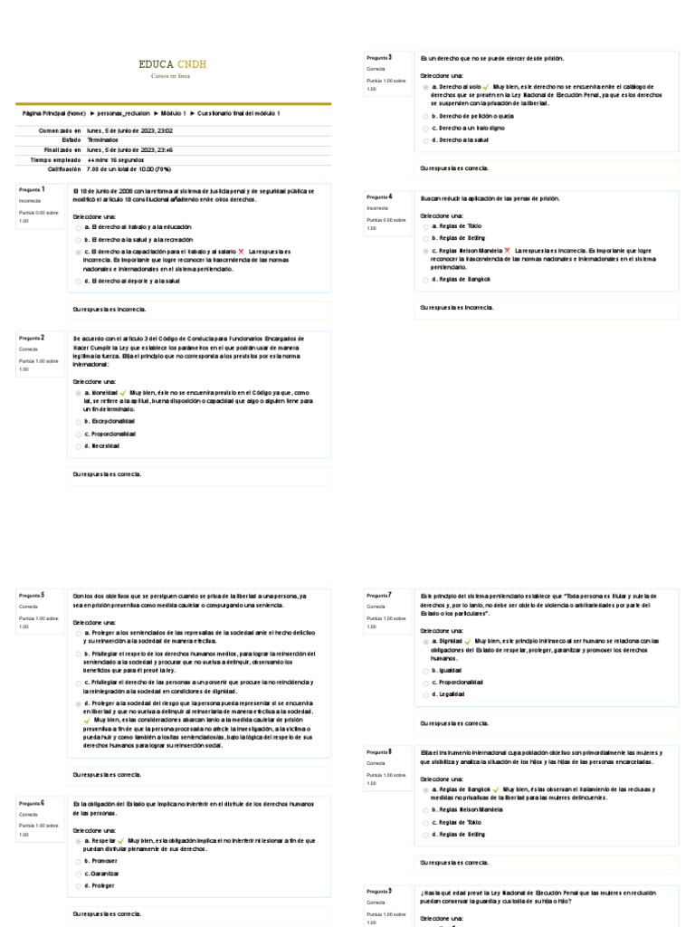 Primer Examen Penitenciario 2.0 PDF