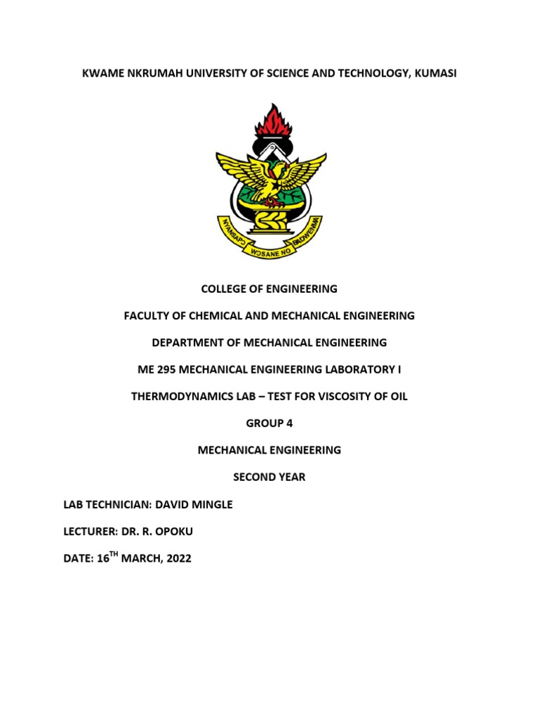 VISCOSITY LAB REPORT GROUP 4 PDF