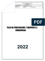Plan de Preparacion y Respuesta A Emergencias 2022