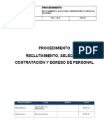 DH01-00 Reclutamiento, Seleccion, Contratacion y Egreso de Personal