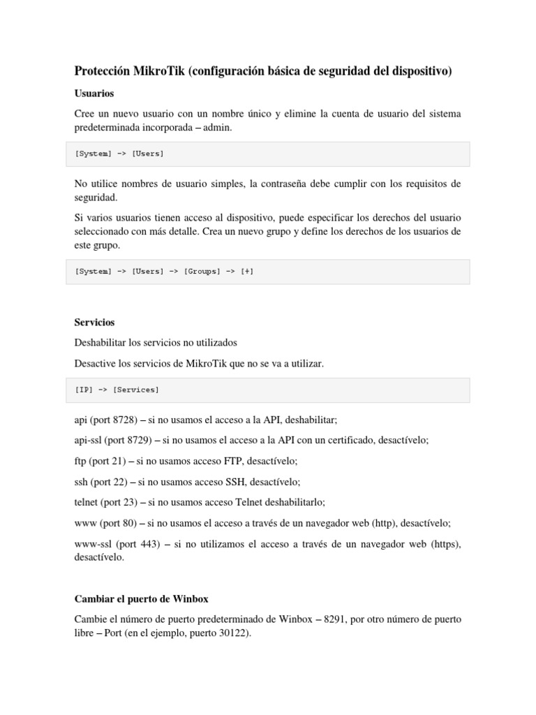 Protecci N Mikrotik Pdf Cortafuegos Inform Tica Protocolo De