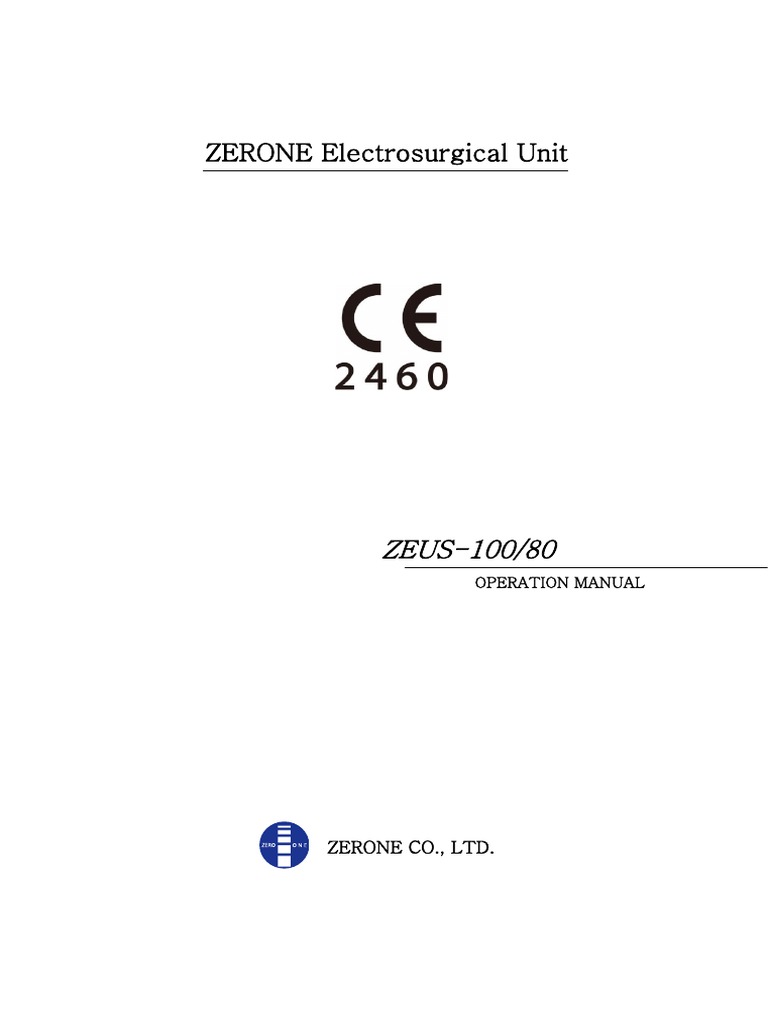 ZEUS-100/80 Operation Manual | PDF