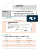 Guía 7mo Adición Numeros Enteros