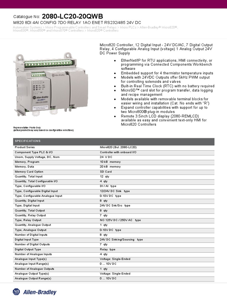 Allen Bradley 2080 Lc20 20qwb PDF