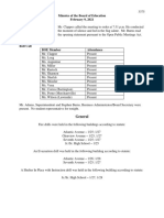 Minutes of The Board of Education February 9, 2021 Flag Salute