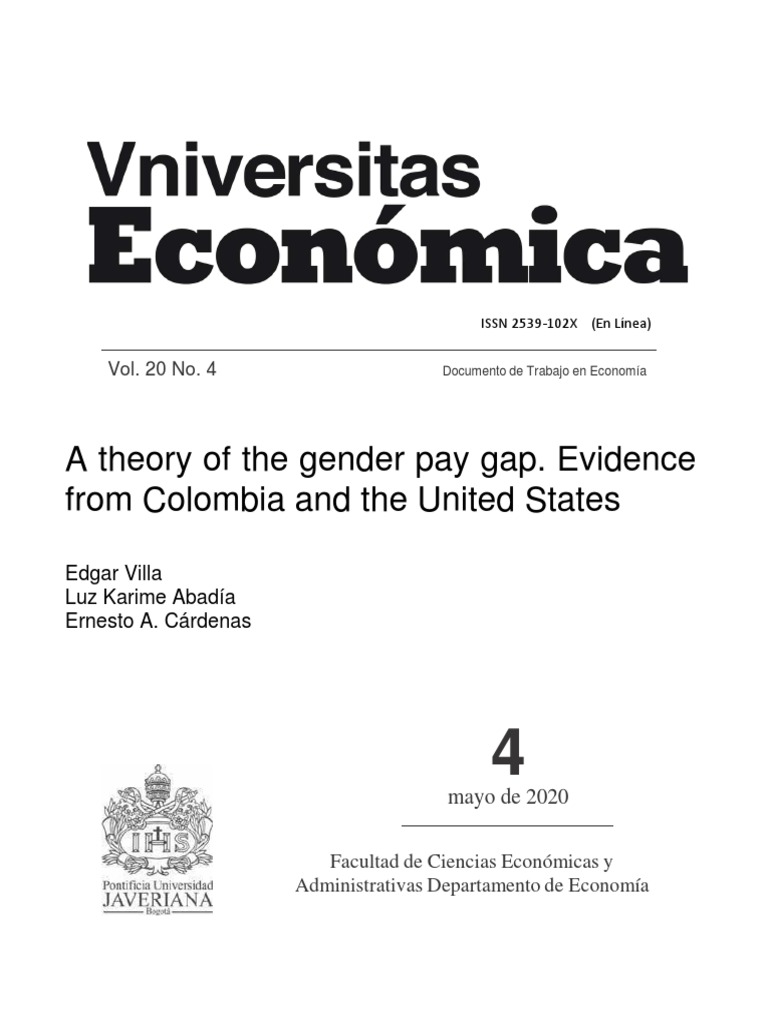 A Theory of The Gender Pay Gap. Evidence PDF