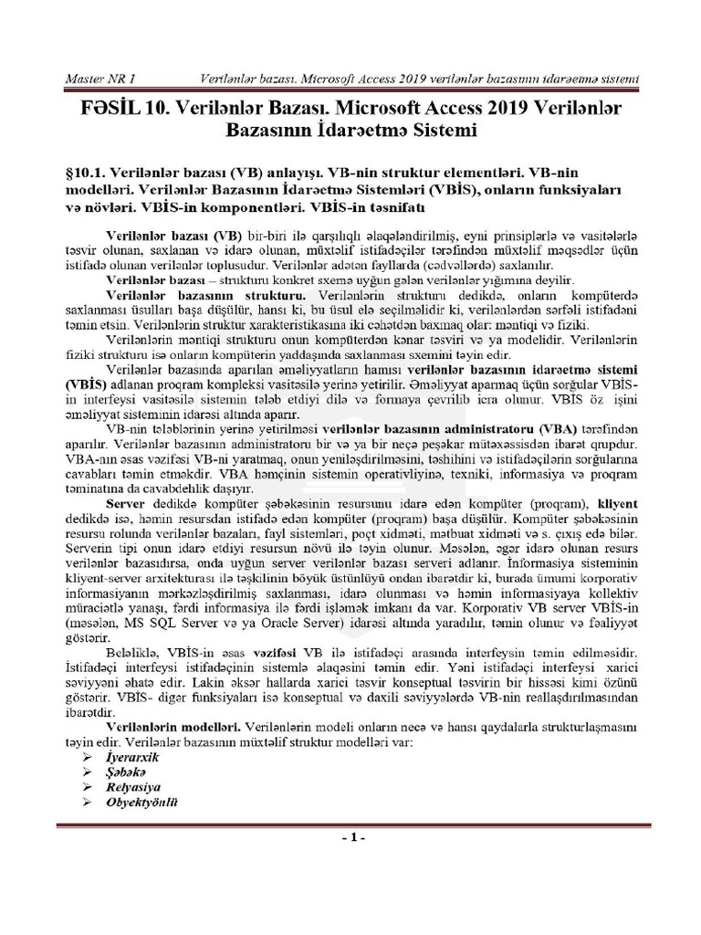 ms access 2019 tutorial pdf free download