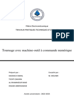 Rapport TP Tournage Avec Machine-Outil À Commande Numérique-G10