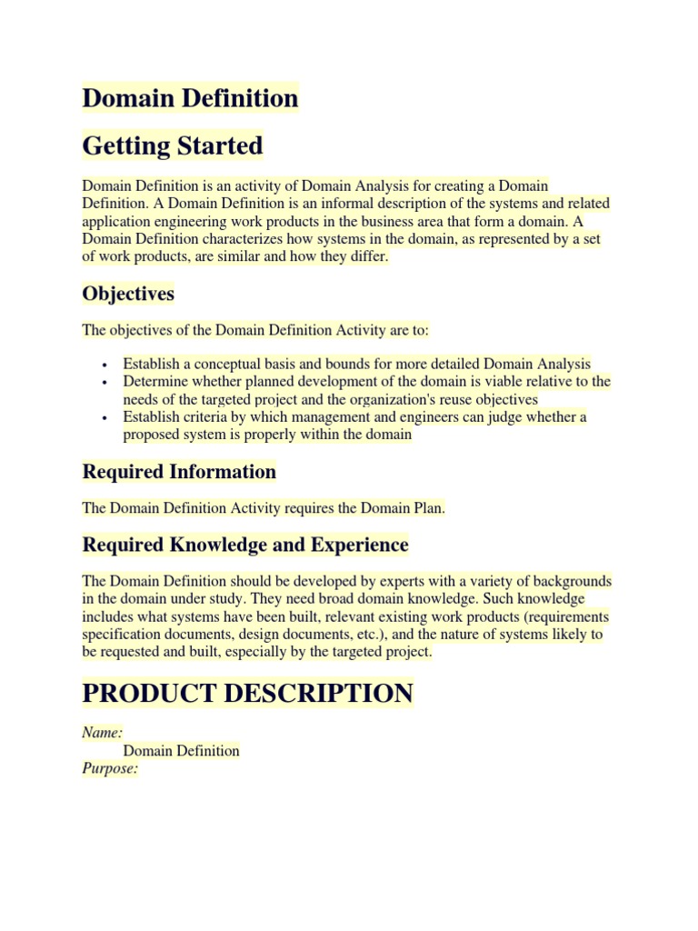 Understanding Domain Definition Process | PDF | Emergence | Cognitive ...